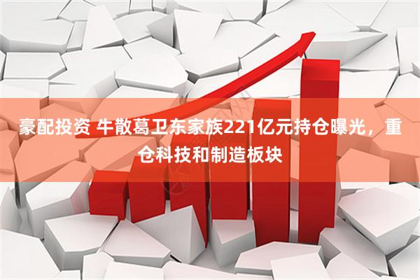 豪配投资 牛散葛卫东家族221亿元持仓曝光，重仓科技和制造板块